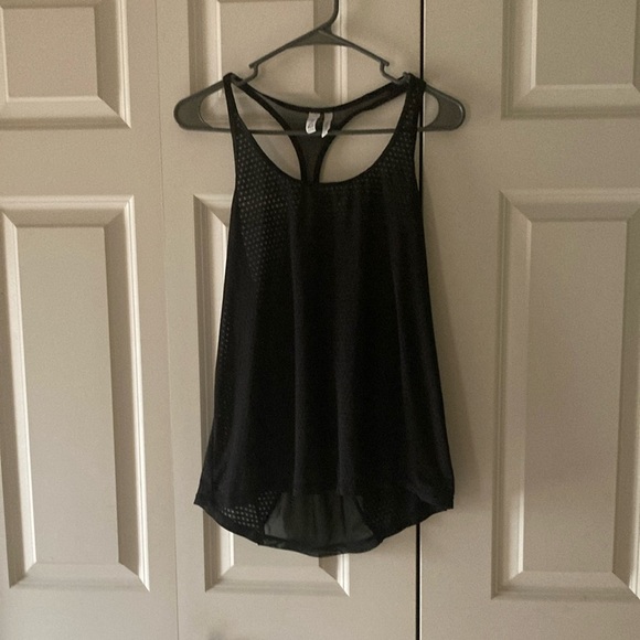 Zella Tops - Z by Zella women’s racer tank black mesh XL athletic